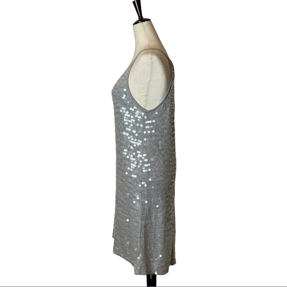 Club Monaco Silver Sequin Mini Dress - Picture 4 of 11